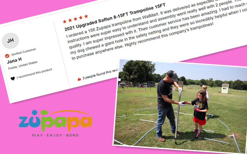 trampoline reviews for zupapa trampoline