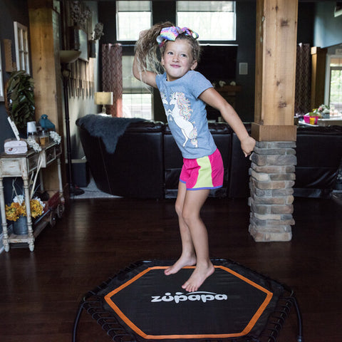 Sweet girl are happy with Zupapa fitness trampoline