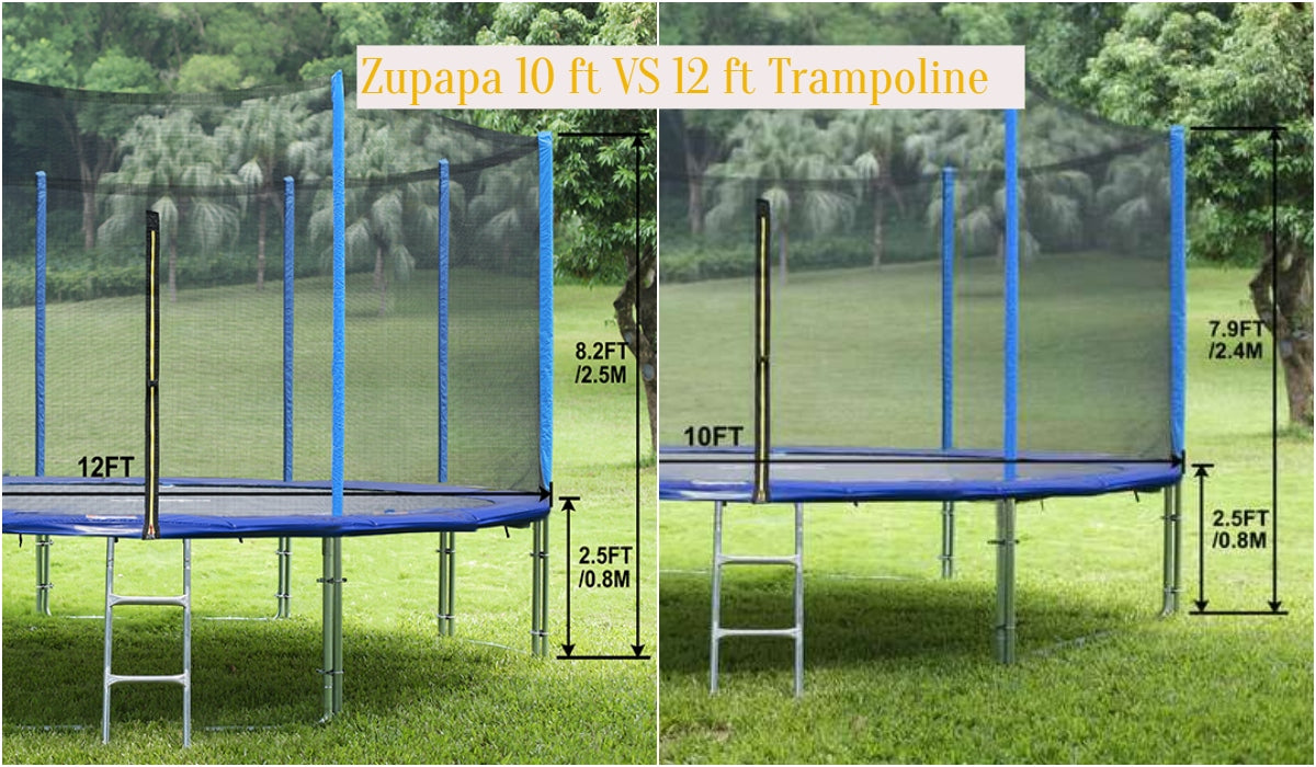 Zupapa 10 FT VS 12 FT Trampoline