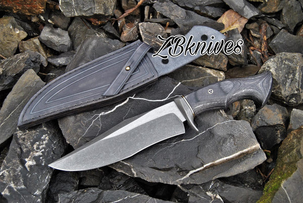 13 Inches HAND FORGED Fixed Blade 1095 High Carbon Steel Hunting knif – ZB  Knives Store