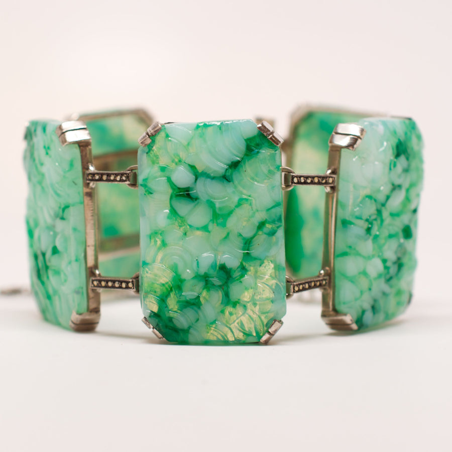 faux jade bracelet