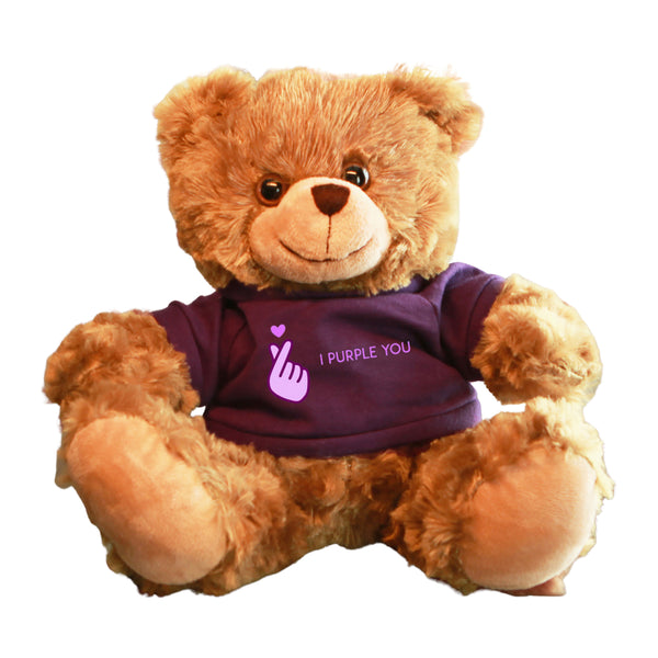 Teddy bear with sequin heart – Plushland