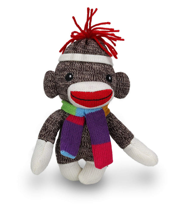 Sockiez Sock Monkey Baby Doll, With White Line Hat, Heart Logo in