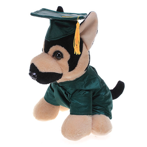 graduation stuffed dog