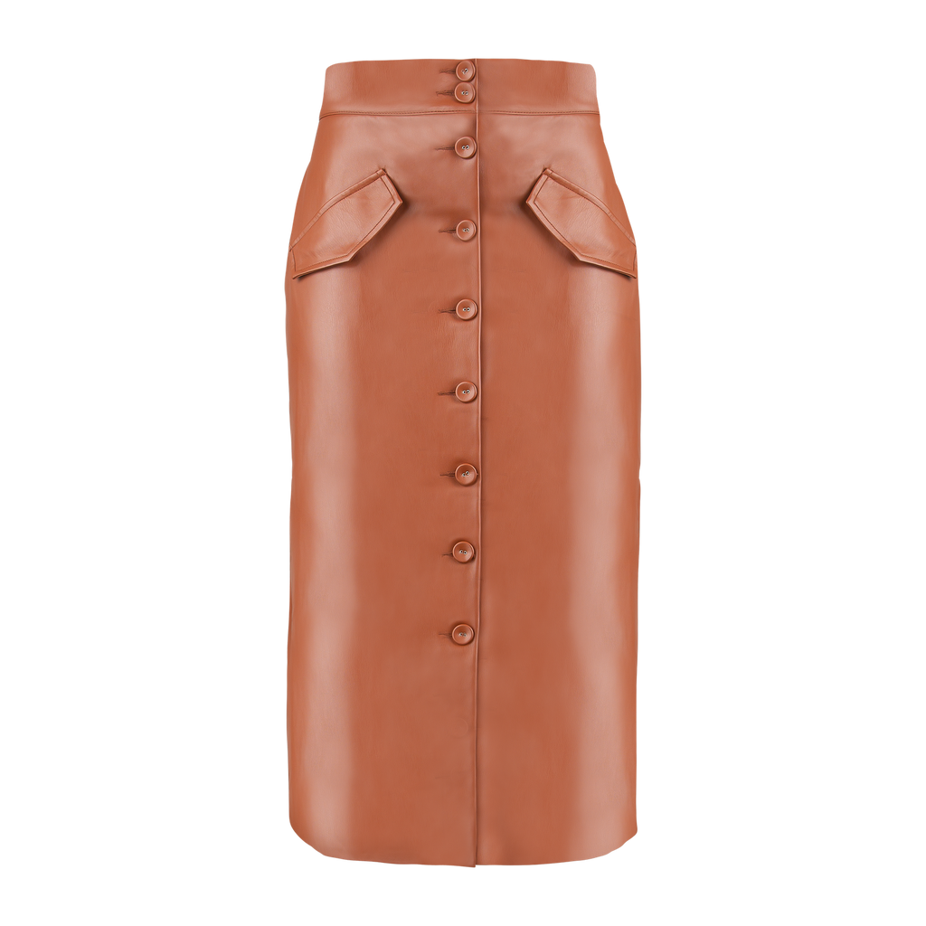 Archer PU Midi Skirt – Zetoni