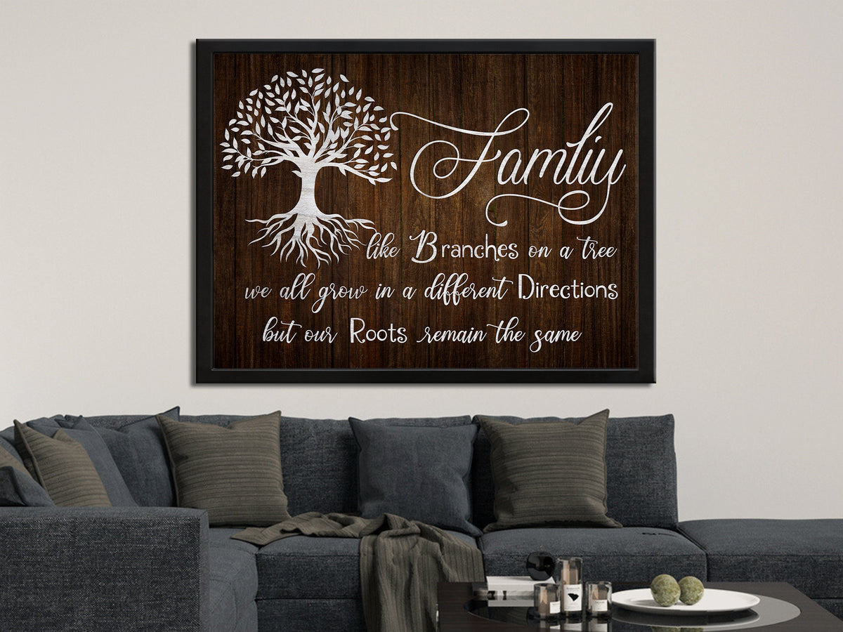 Family Where Life Begins Canvas Wall Art For Home