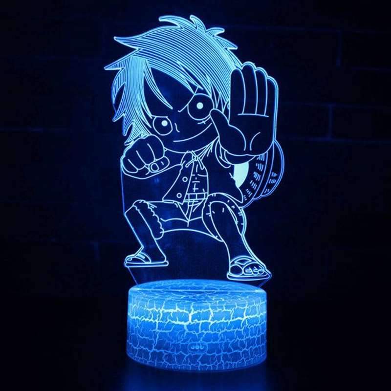  Lampe  Led  3D Luffy  OnePiece Sekai