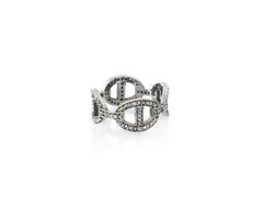 Anchor Chain Link Pavé Ring