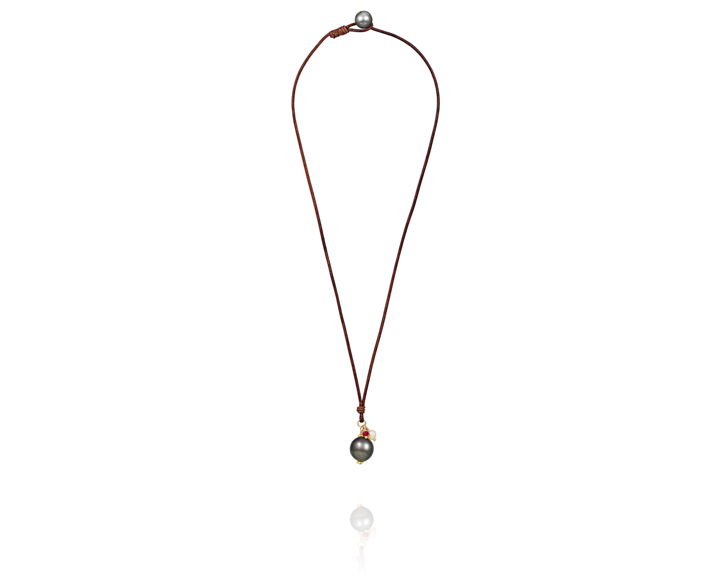 ROYAL DROP NECKLACE | Vincent Peach – Designer Pearl and Leather ...