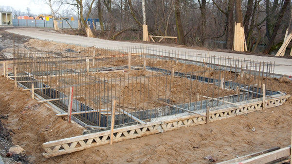 Home foundation under construction
