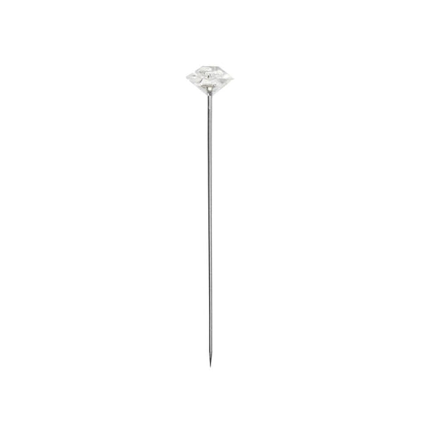 Floral Corsage / Boutonniere 2 Clear Crystal Pins pk/100