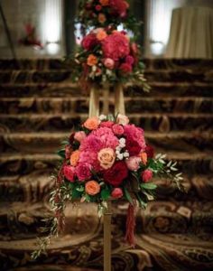 Floral Banister arrangements