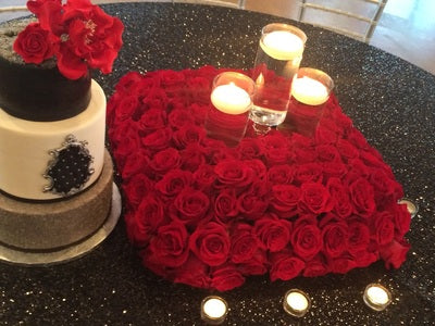 Bed of Roses Valentines floral design