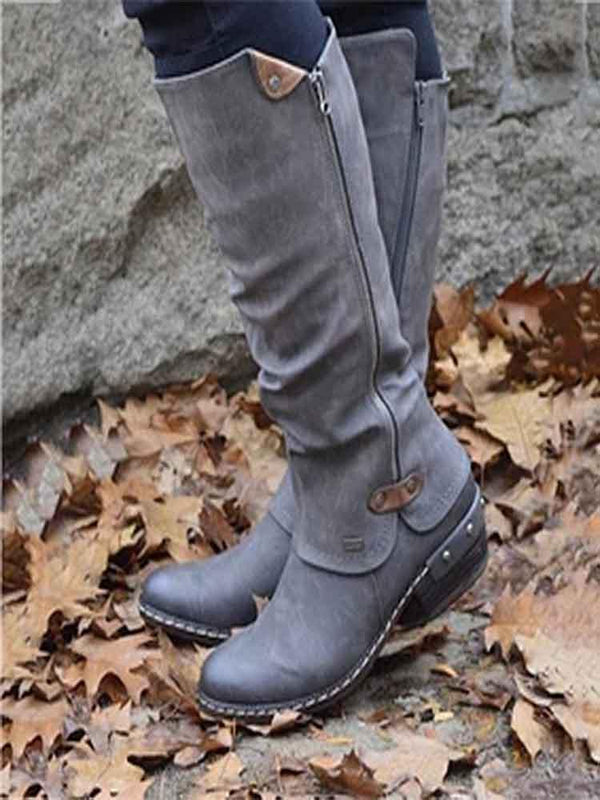 women flocking booties casual adjustable buckle shoes