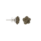 Gemstone Rose Pendant Earrings