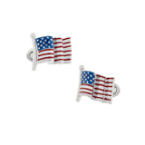 American Flag Sterling Silver Cufflinks