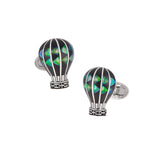 GEMSTONE HOT AIR BALLOON STERLING SILVER CUFFLINKS