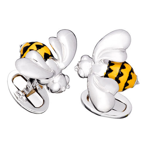 Bumble Bee Sterling Silver Cufflinks