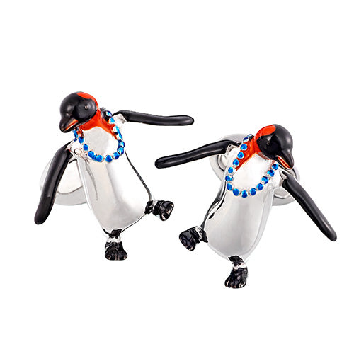Party Penguin Sterling Silver Cufflinks