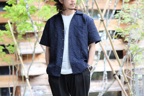 EX-201S LaGuardia Camp Collar Shirts "NAVY"