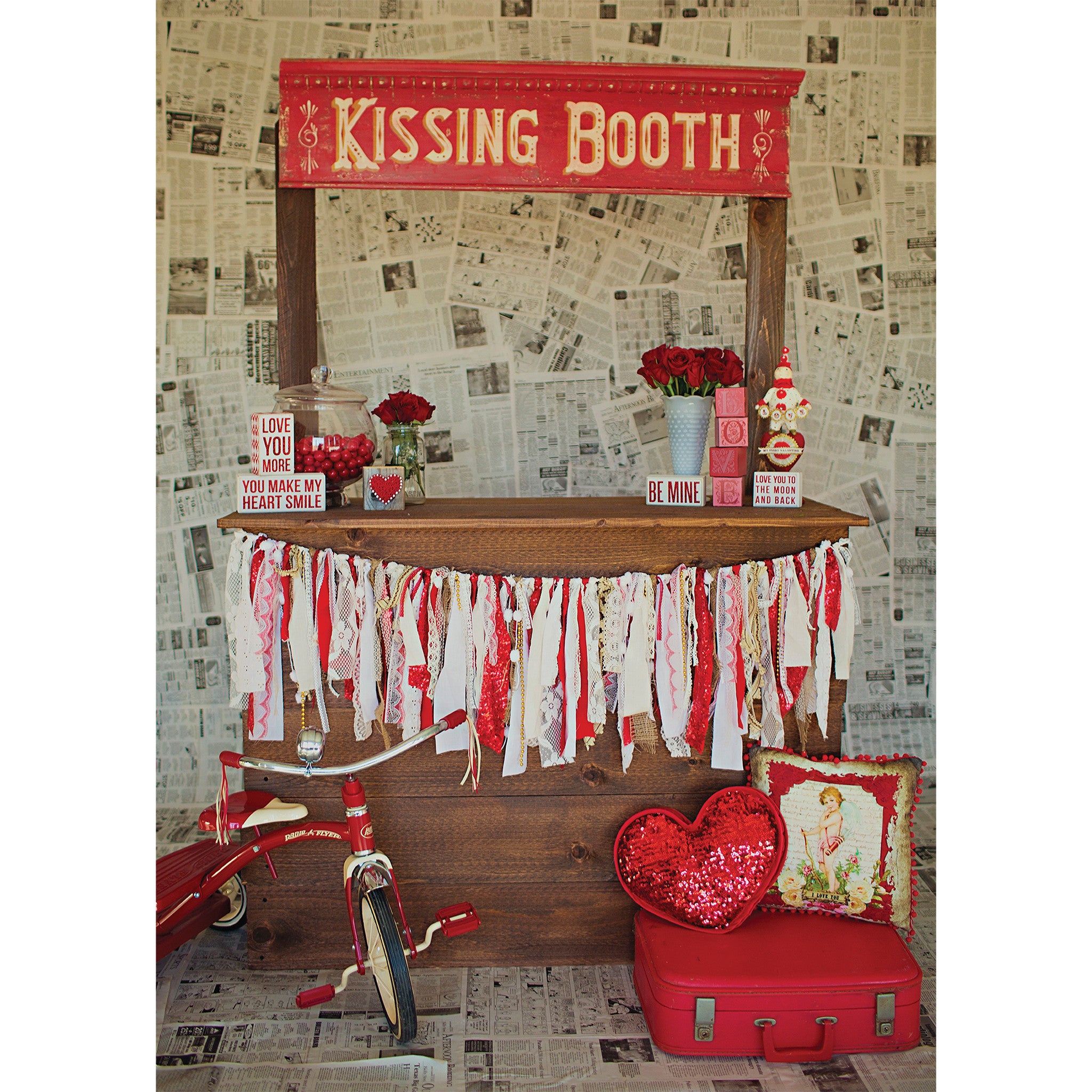 Kissing Booth Photo Backdrop Background – PepperLu