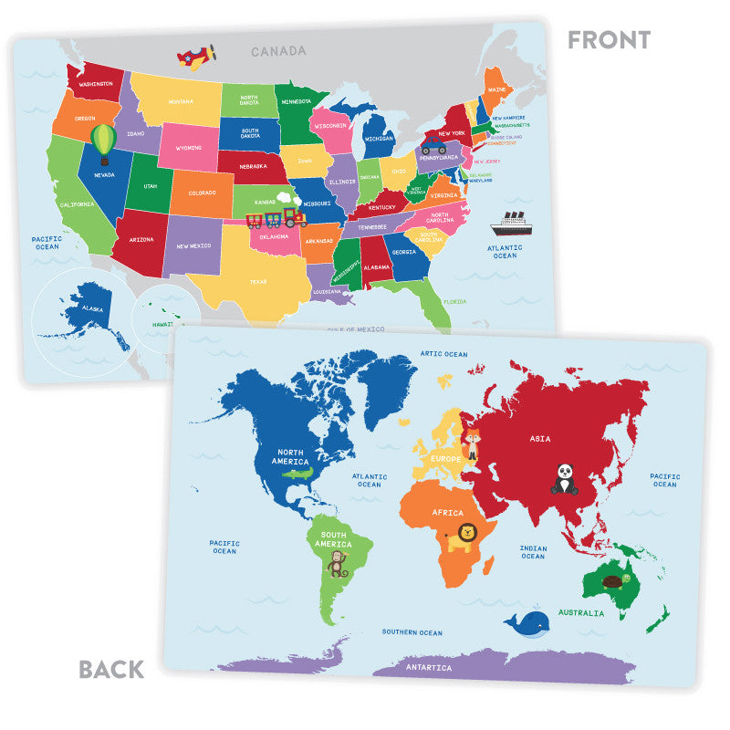 Map Of The World Placemat 