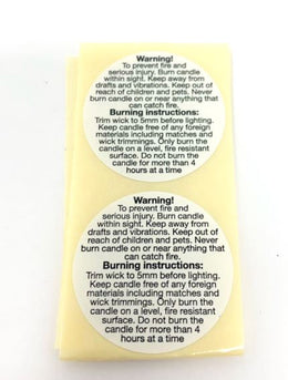 260 x WAX MELT SAFETY STICKERS LABELS WARNING INSTRUCTIONS