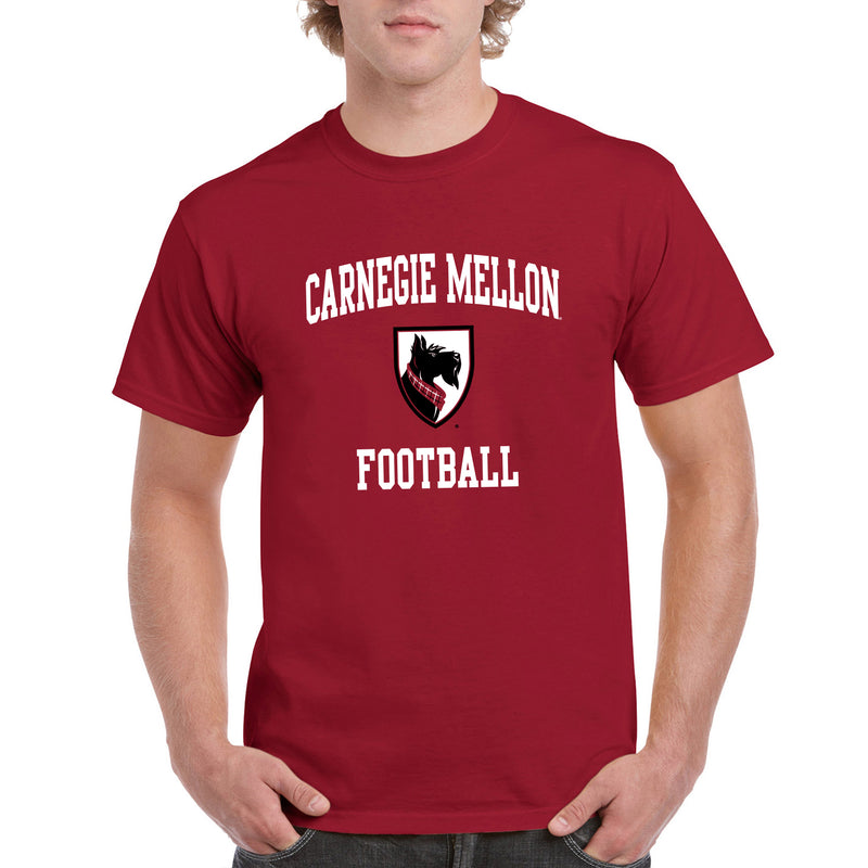 Carnegie Mellon University Tartans Arch Logo Football Short Sleeve T S