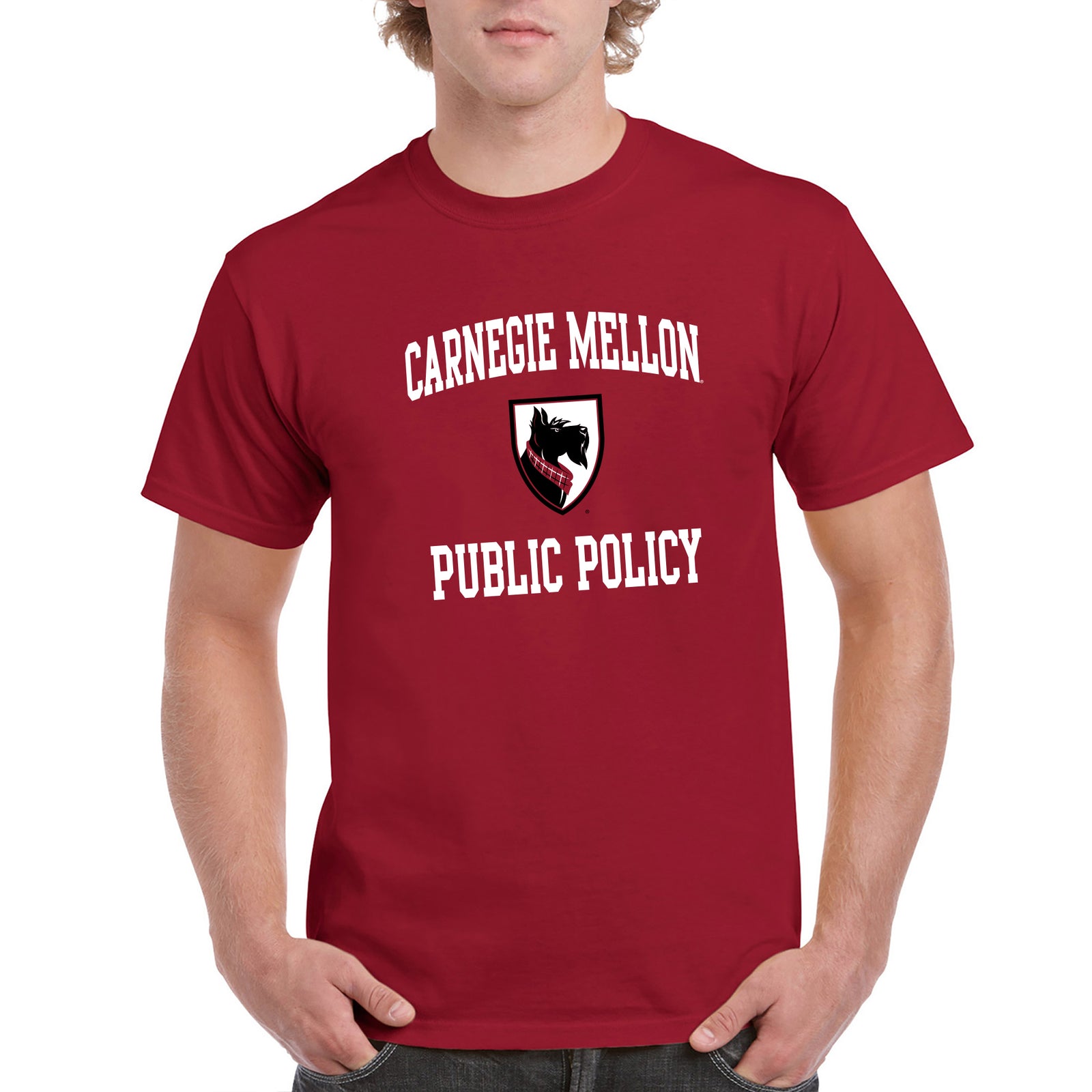 Carnegie Mellon University Tartans Arch Logo Public Policy Short Sleev