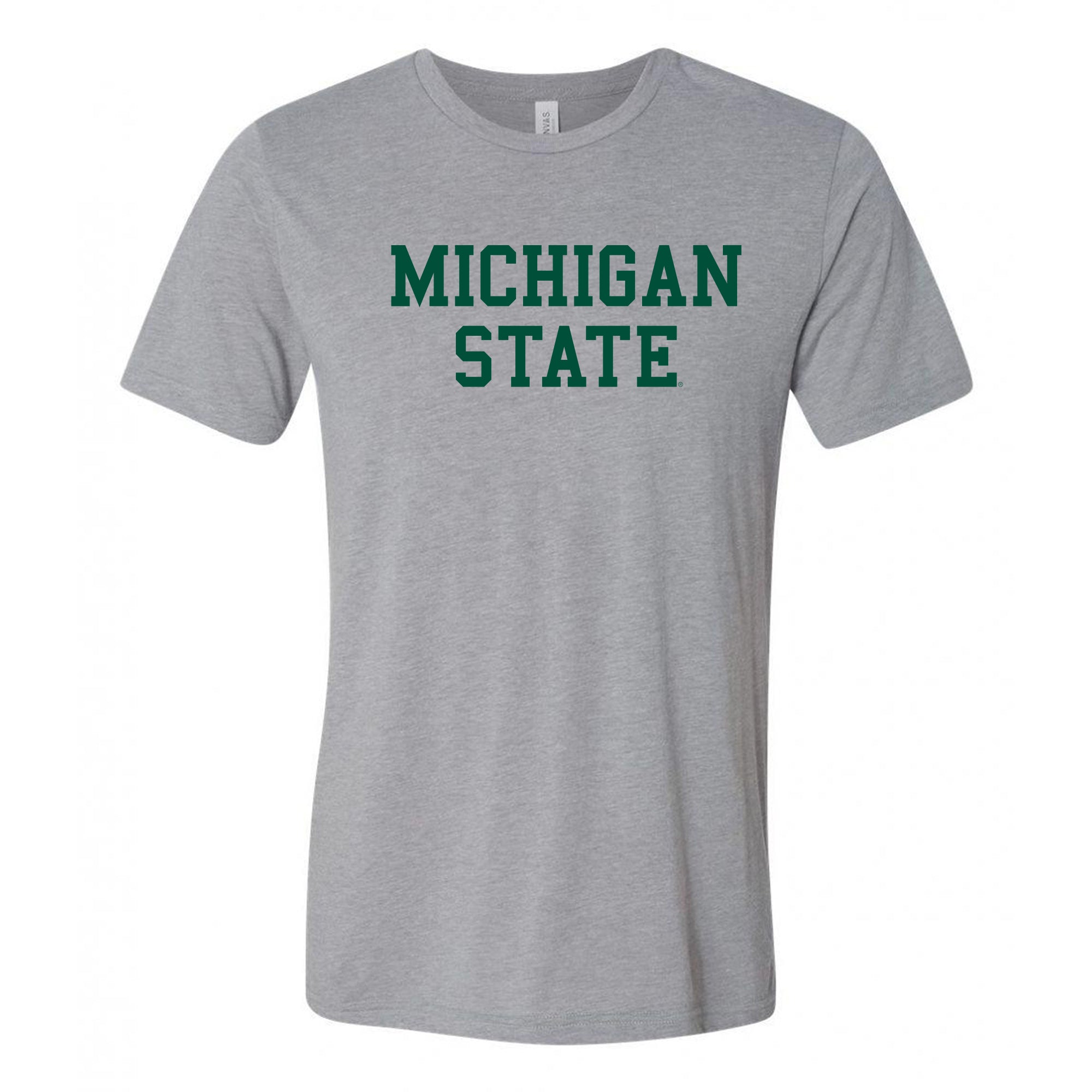 Michigan State University Spartans Basic Block Canvas Triblend T Shirt