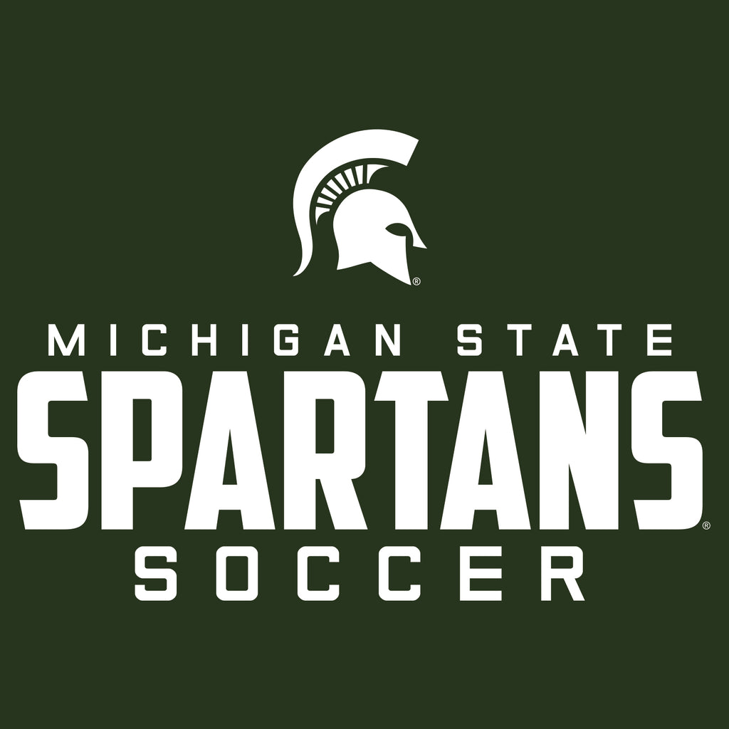 Michigan State University Spartans Mascot Wordmark Soccer Short Sleeve