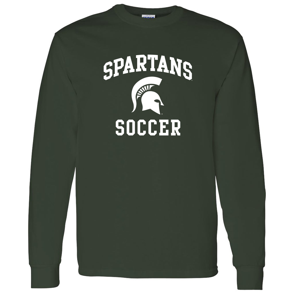 Michigan State University Spartans Arch Logo Soccer Long Sleeve T Shir