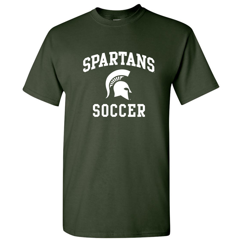 Michigan State University Spartans Arch Logo Soccer Short Sleeve T Shi