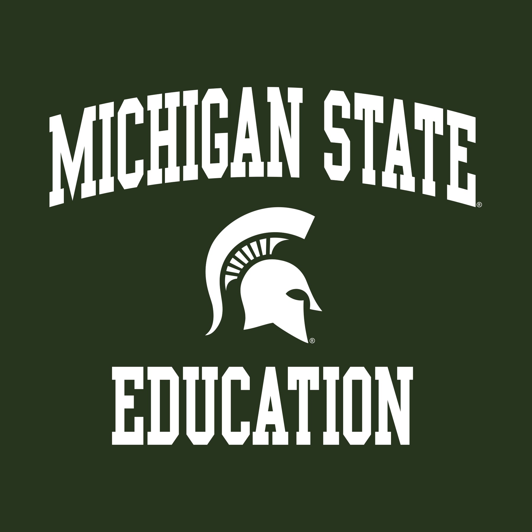 Michigan State University Spartans Arch Logo Education Short Sleeve T Underground Printing