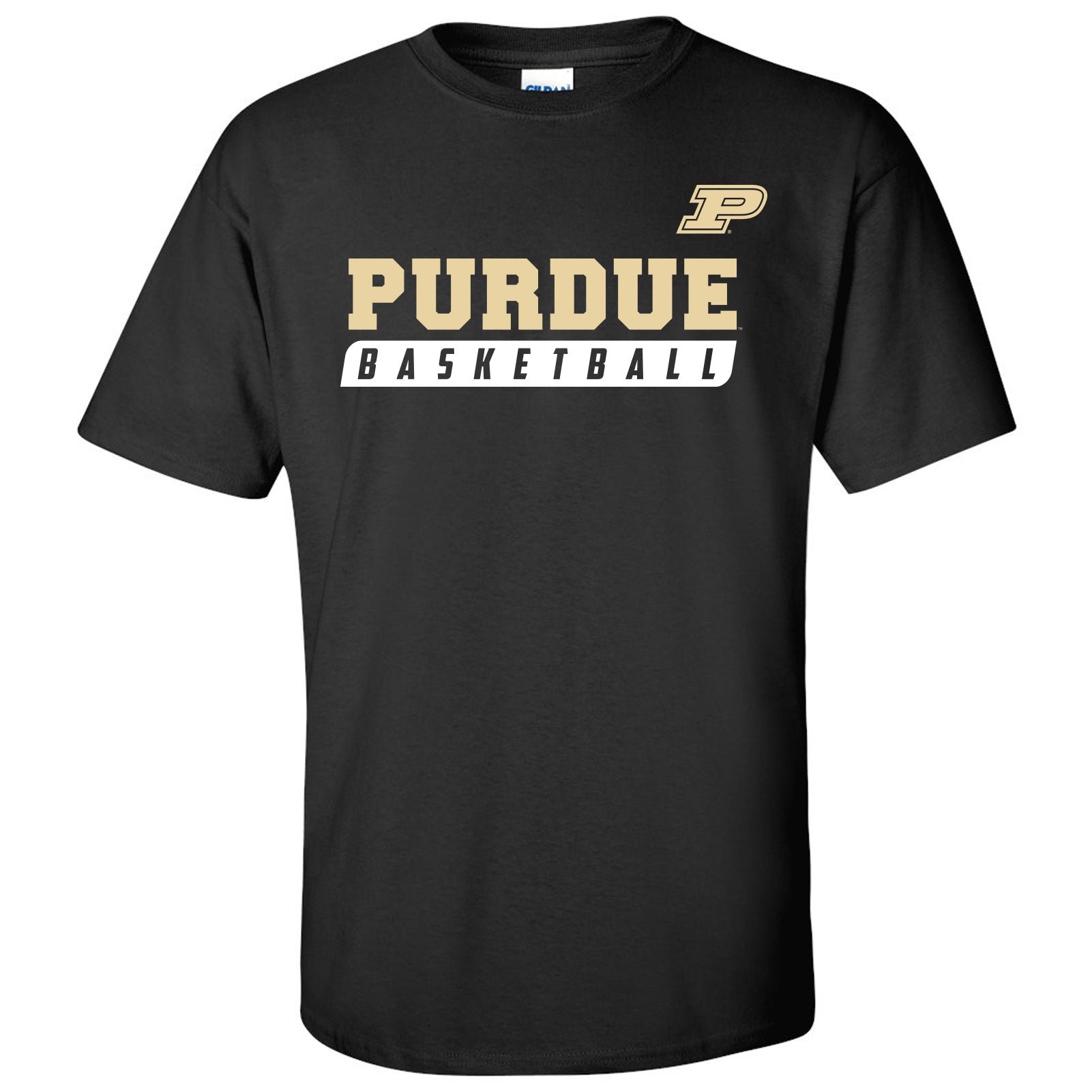 Purdue University Boilermakers Basketball Slant Short Sleeve T-Shirt-