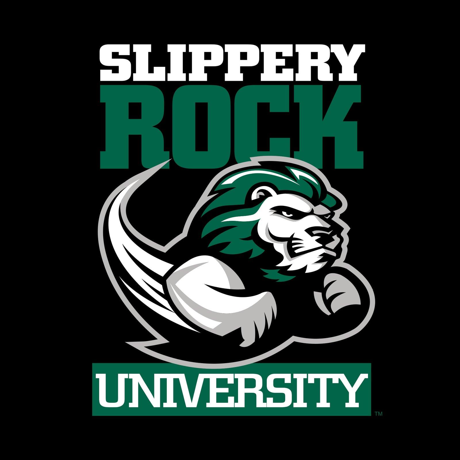 Slippery Rock University The Rock Primary Logo Short Sleeve TShirt