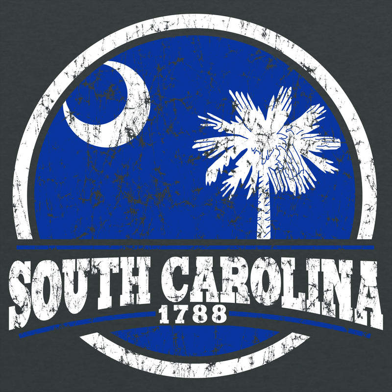 South Carolina Distressed Circle T-Shirt - Dark Heather