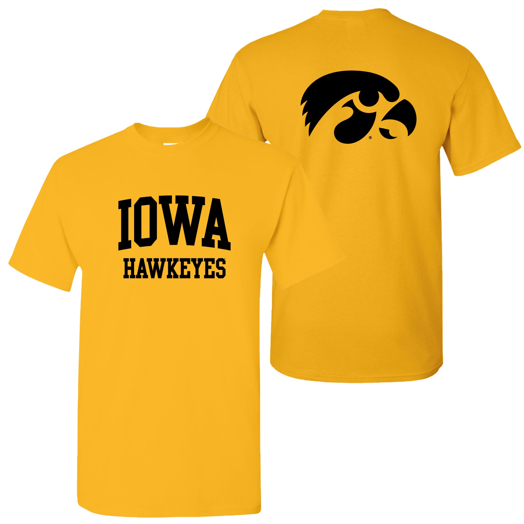 University of Iowa Hawkeyes Front Back Print Short Sleeve T Shirt - Go ...