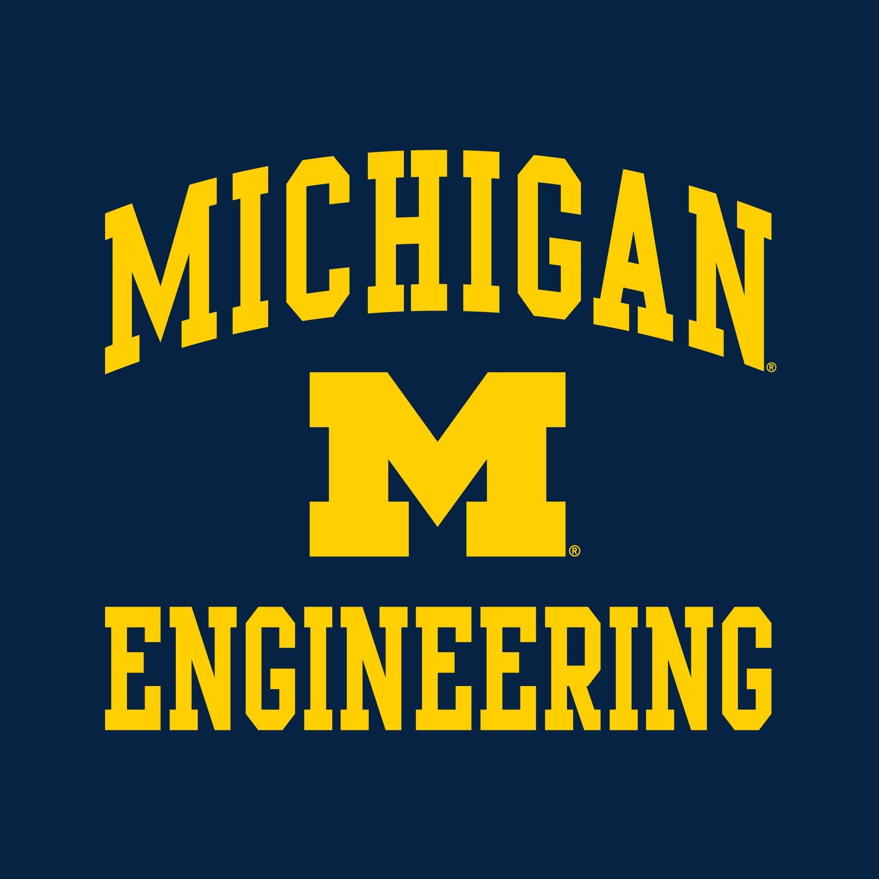 Arch Logo Engineering University Of Michigan Basic Cotton Short