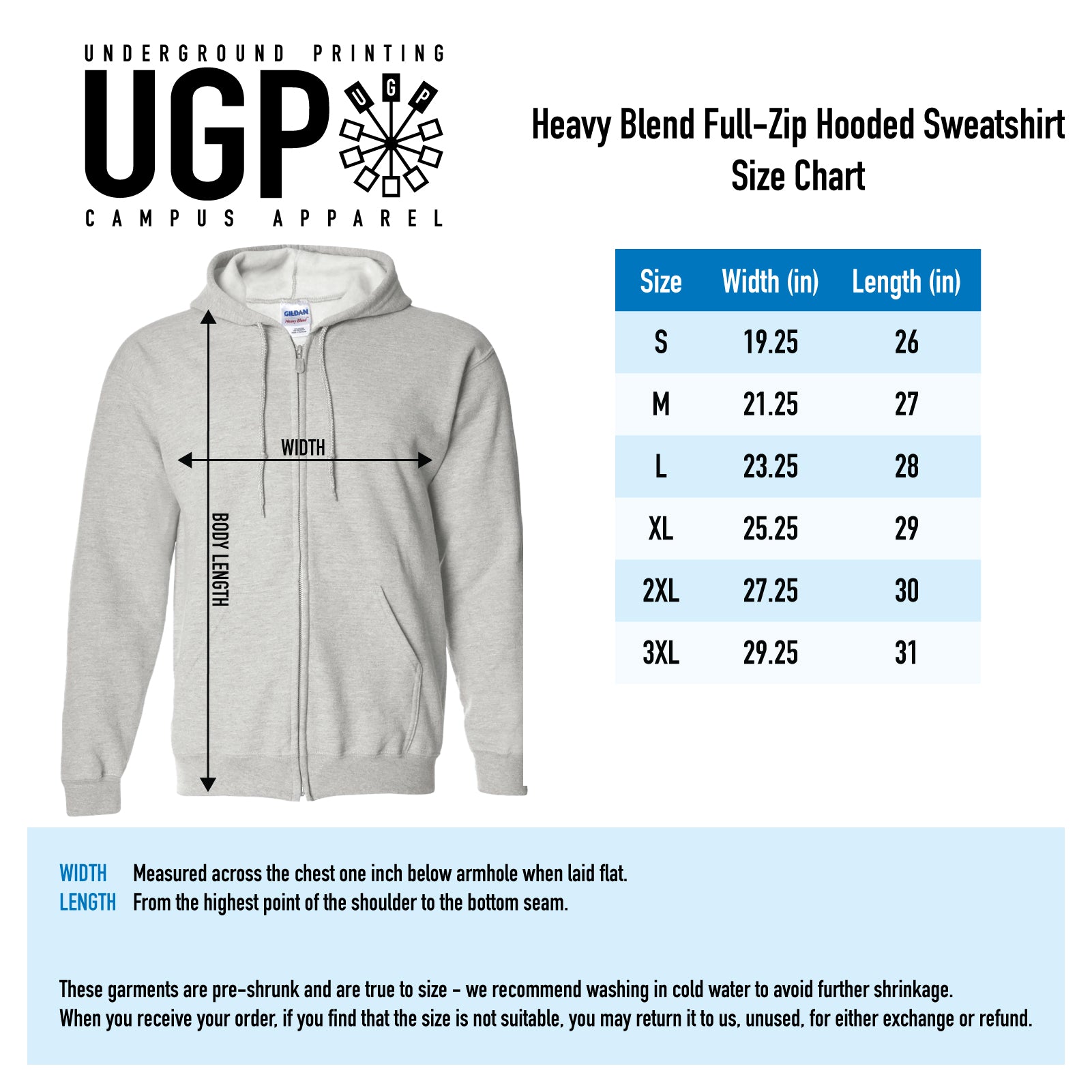 American Apparel Hoodie Size Chart