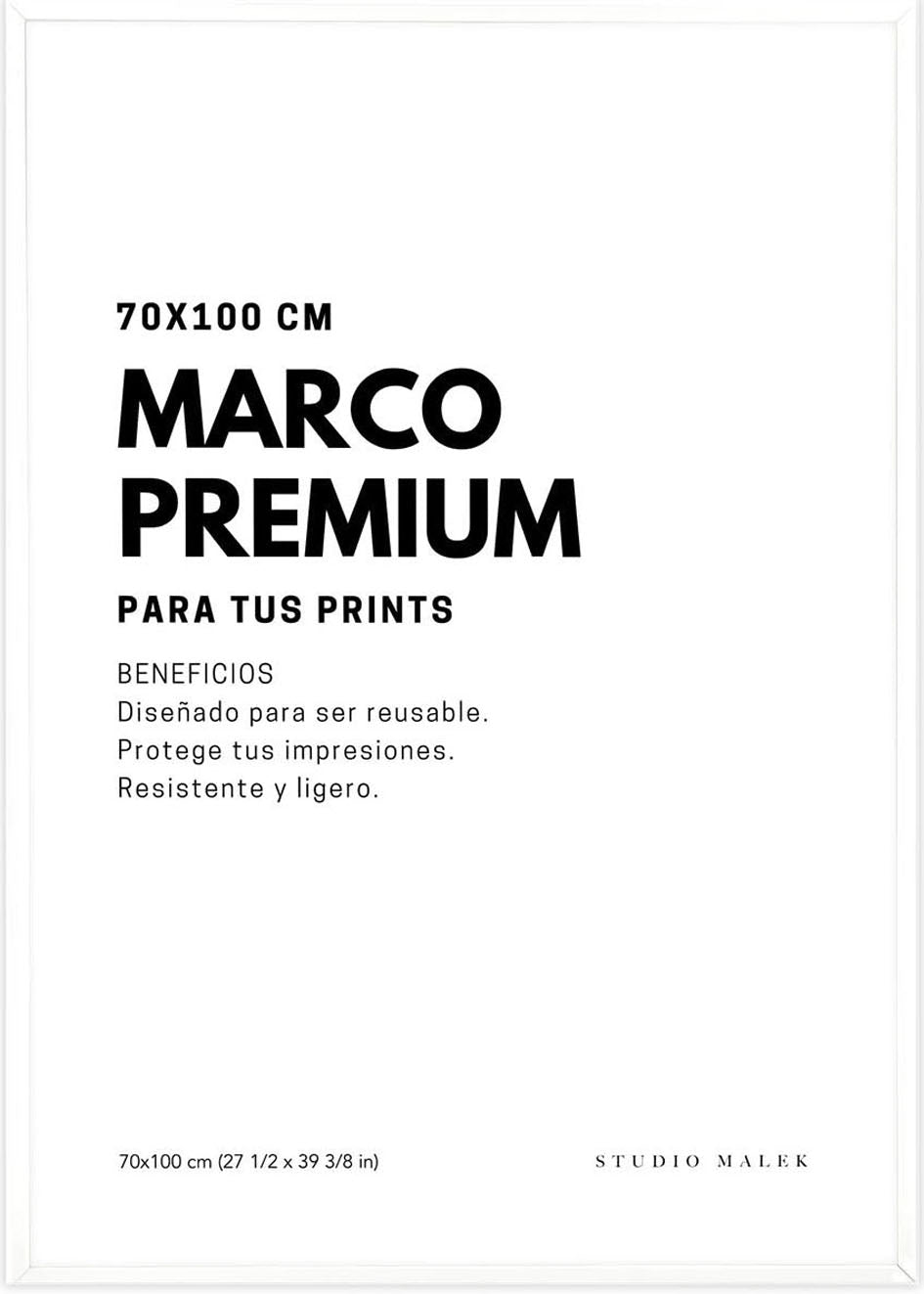 Marco para cuadro Negro 50x70 cm - Marcos