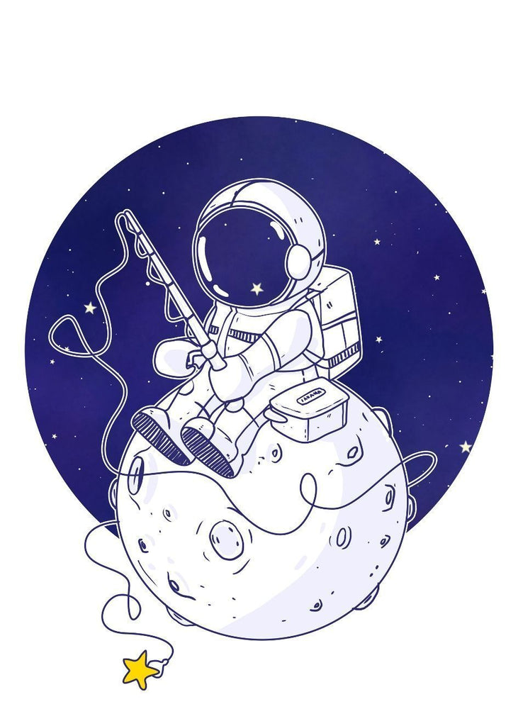 Dibujo Astronauta Póster - Cuadro Infantil |Studio Malek