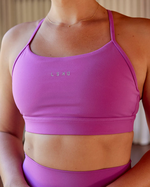 Fusion Lightweight Sports Bra - Lilac - What Waist