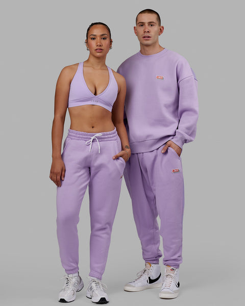 Women's joggers Hodatown - MULTI-MELANGE LILAC Pink - H23