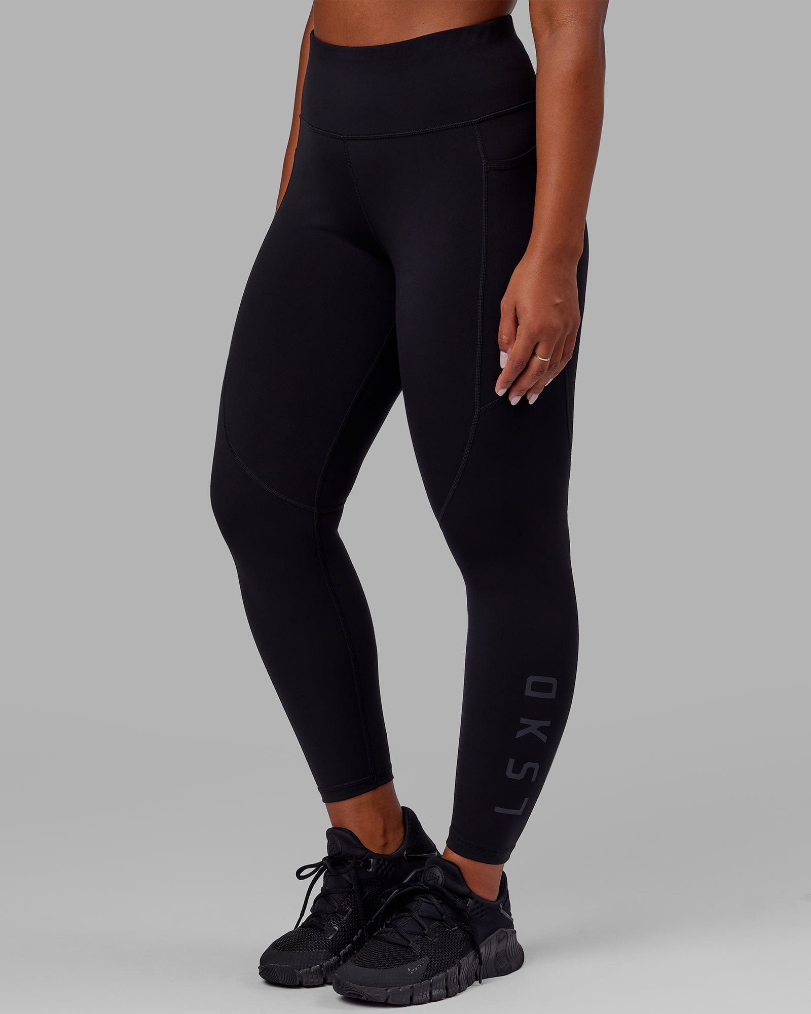 SHEIN EZwear Solid High Waist Black Leggings