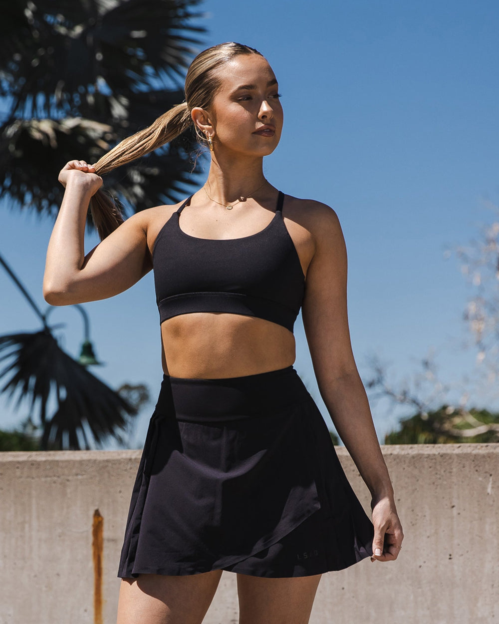 Balance Ribbed Sports Bra - Black