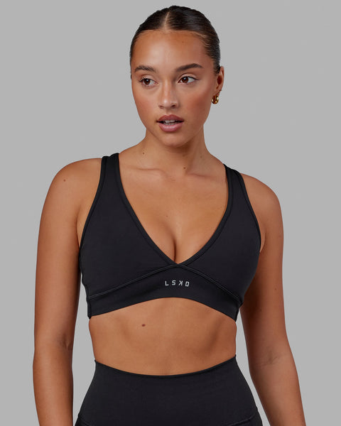 Buy Zelocity Women's Polyester Wire Free Casual Sports Bra  (ZC40H2FASH0BLAKSMALL_Black_32B) at