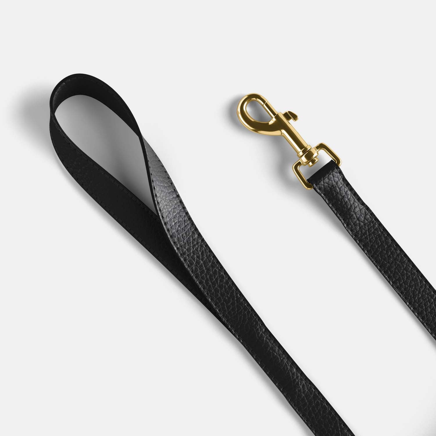 black leather lead