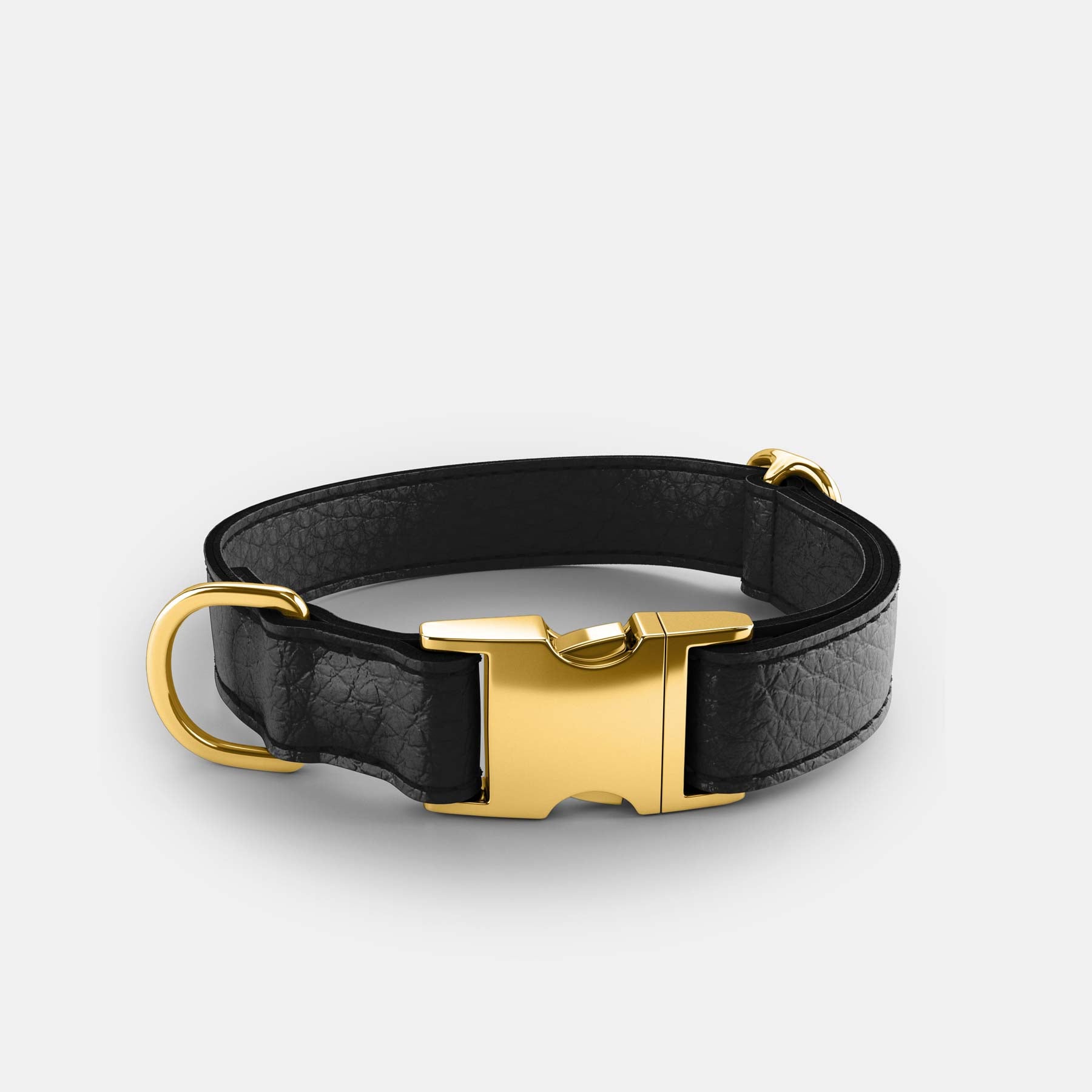 black leather collar