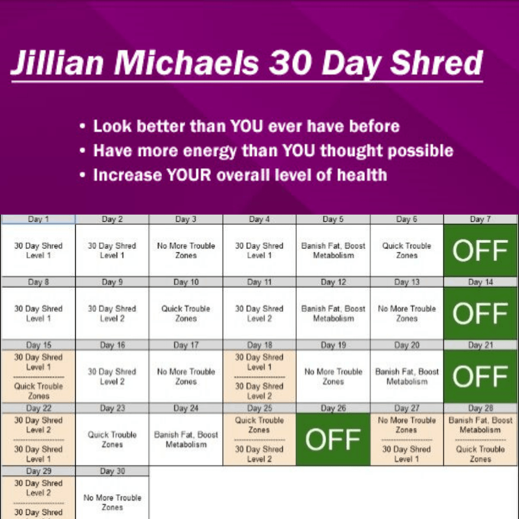 30 Day Shred Level 2 Jillian Michaels Earvast 9901